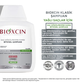 Bioxcin Anti-Hair Loss Shampoo for Oily Hair - Strengthens Hair Follicles, Prevents Hair Loss - Glamourous Grace