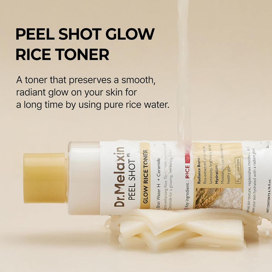 Dr. Melaxin Peel Shot Glow White Rice Toner - Glamourous Grace