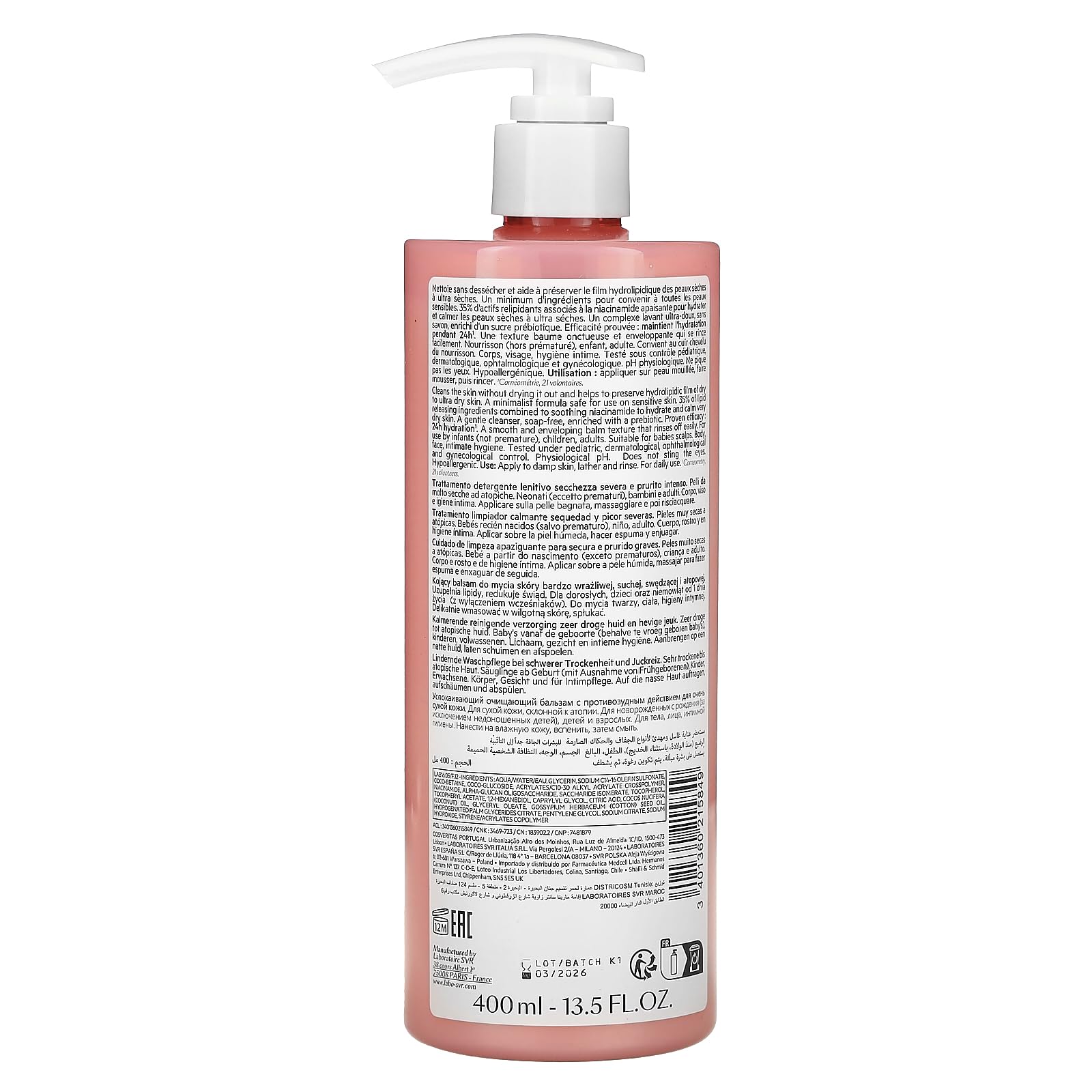 SVR Topialyse Gentle Cleansing Gel for Sensitive Skin - 200ml, Moisturizing, Suitable for Babies, Children, and Adults - Glamourous Grace