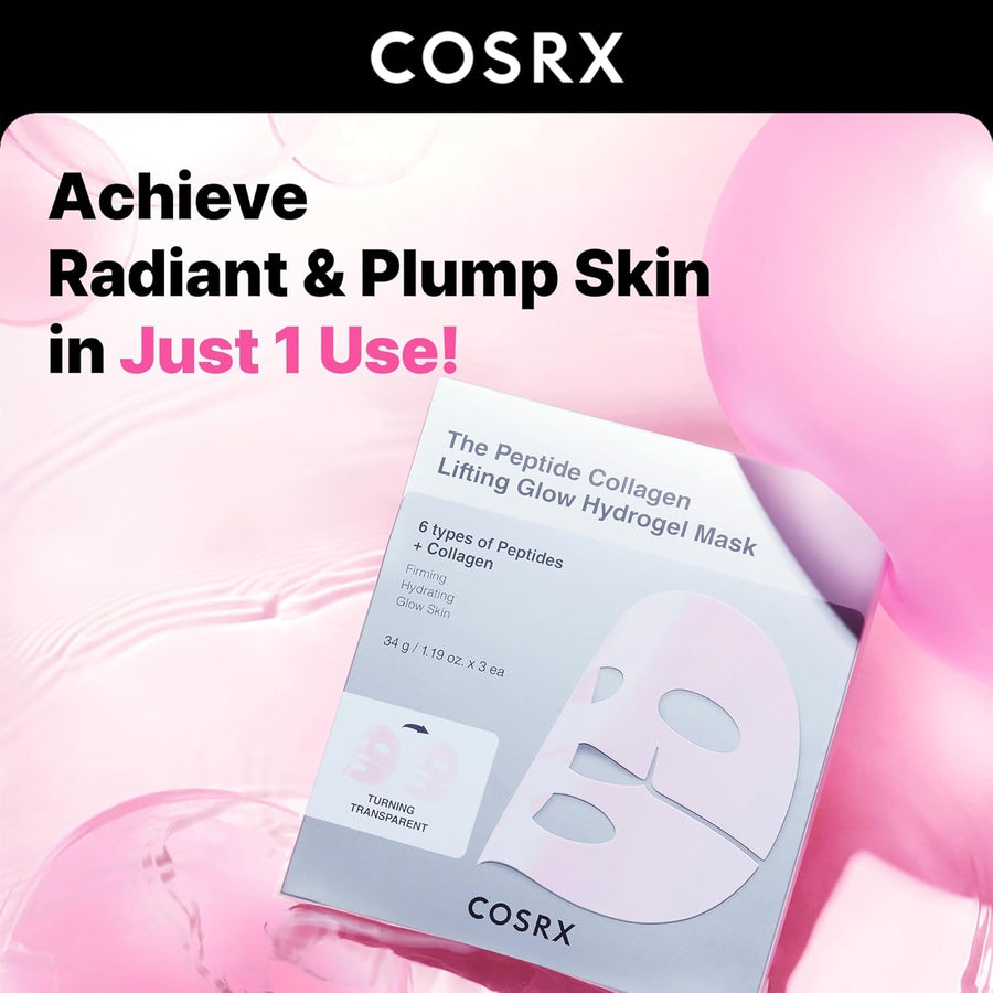 Cosrx The Peptide Collagen Lifting Glow Hydrogel Mask - Glamourous Grace