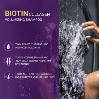 Bioxcin Biotin Supplement and Shampoo Set for Hair Loss Treatment and Hair Health Support - Glamourous Grace