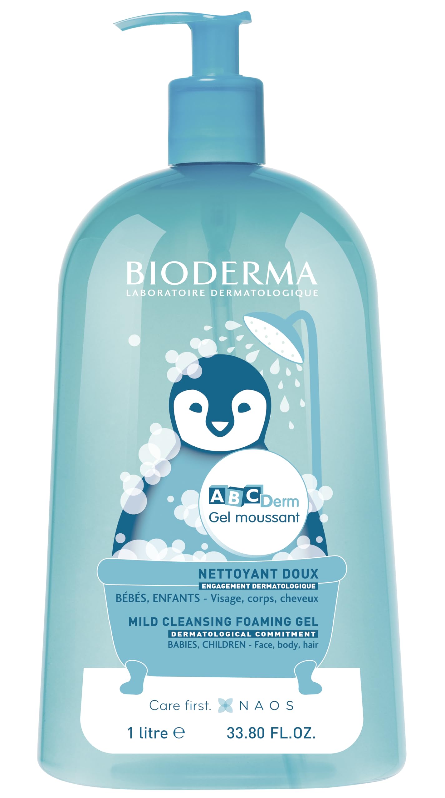 Bioderma Abcderm Foaming Gel for Babies and Children - Gentle, Non-Irritating Cleanser for Sensitive Skin from Birth - Glamourous Grace