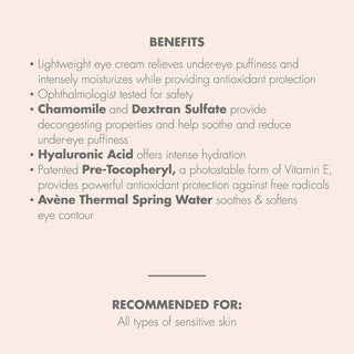 Avene Soothing Eye Care Cream - Ideal for Sensitive Skin | 10ml - Glamourous Grace