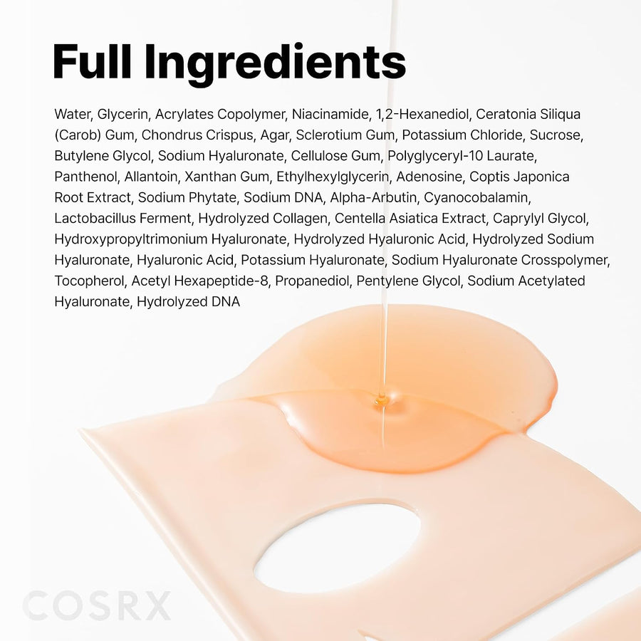 Cosrx 5 PDRN Hyaluronic Acid Vital Hydrating Hydrogel Mask - Glamourous Grace