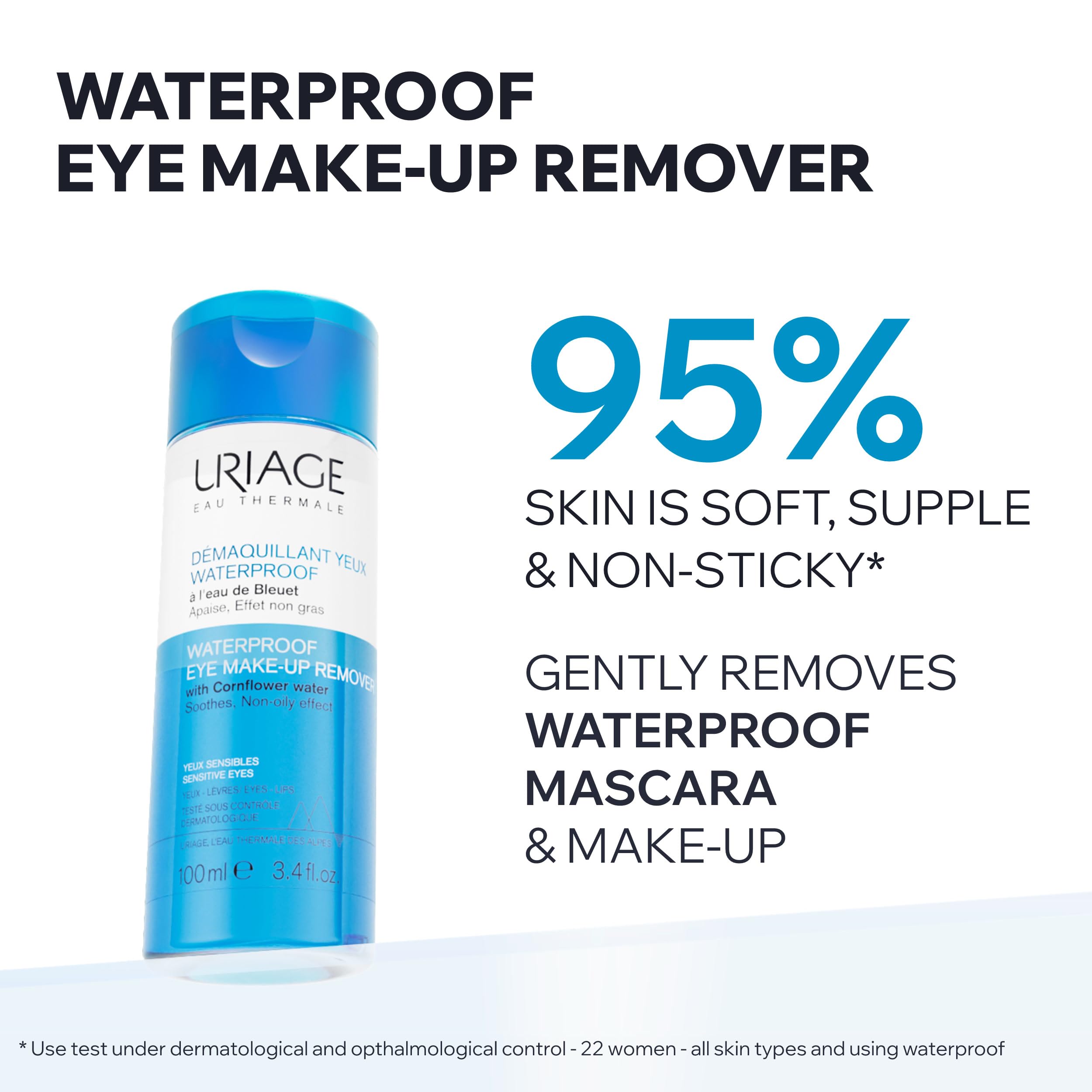 Uriage Waterproof Eye Makeup Remover - Gentle, Effective & Fragrance-Free Solution for Sensitive Eyes - Glamourous Grace