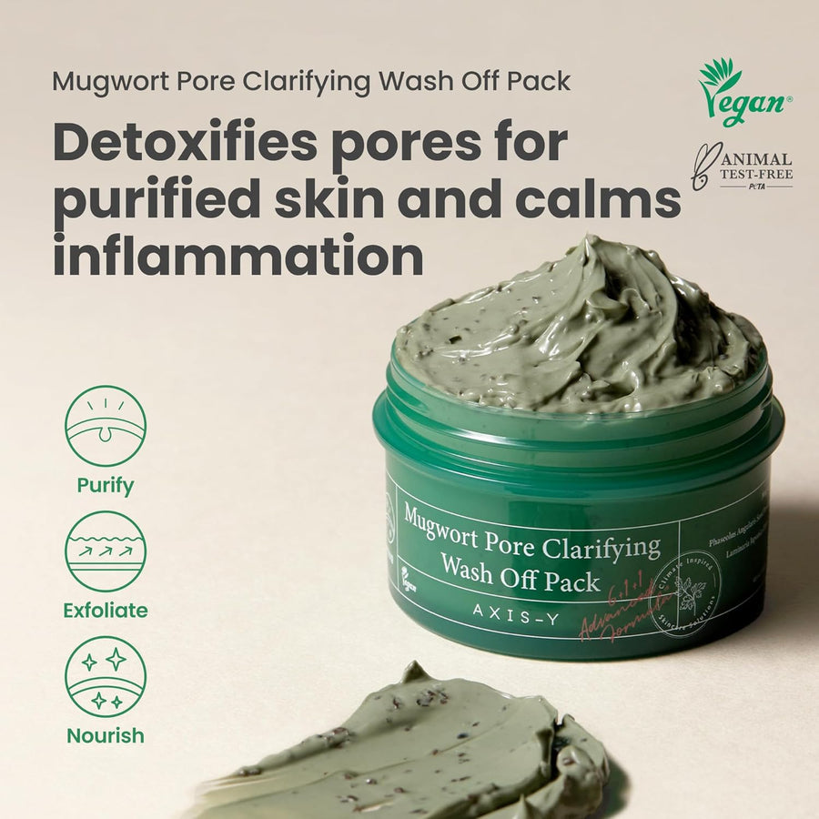 AXIS-Y Mugwort Pore Clarifying Wash Off Pack - Glamourous Grace