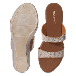 Zelda - Nude Brown Wedges