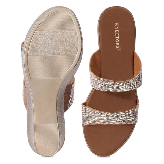Zelda - Nude Brown Wedges