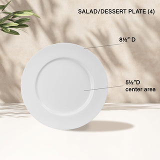 12pc Melamine Dinner Set, White