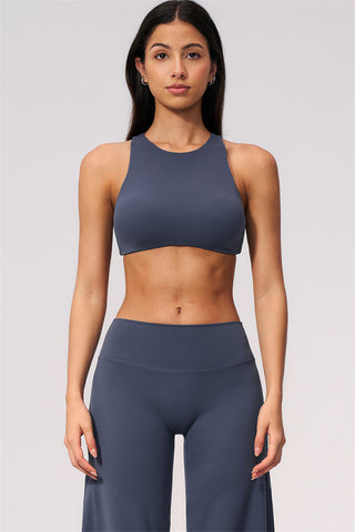 The Twirl Open Back Sports Bra Straight Leg Pants 2-Piece Set