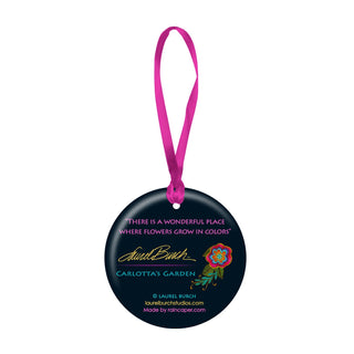 Laurel Burch Carlotta Garden Porcelain Keepsake Ornament – Flat Ceramic, Gift-Ready