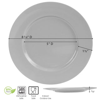 6pc Melamine Salad Plate Set, Fresh Lemons