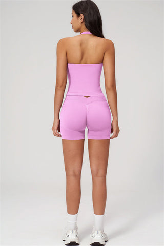 The Empower Halter Crop Top Shorts 2-Piece Set