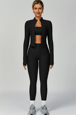 The Burst Jacket Sports Bra Leggings 3-Piece Set