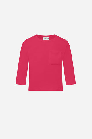 Pocket Tee- Hot Pink