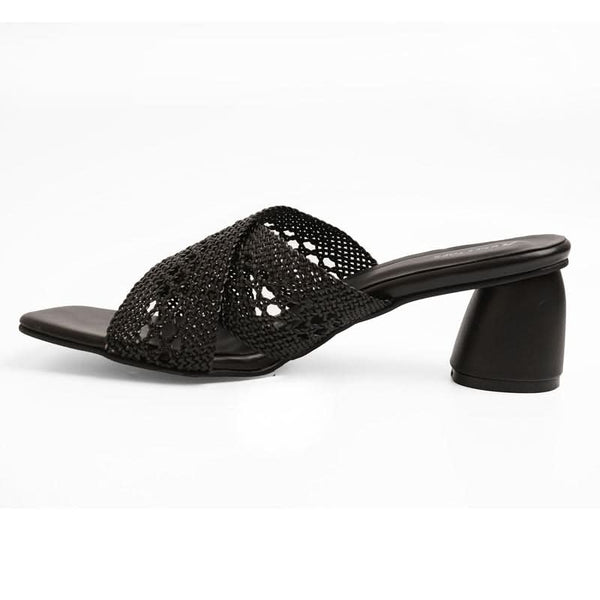 Willow - Black Block Heels - Glamourous Grace