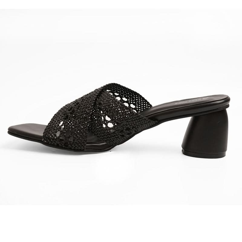 Willow - Black Block Heels - Glamourous Grace