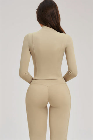 The Sizzle Zip Jacket Sports Bra Flared Leggings 3-Piece Set