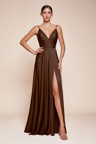 Cinderella Divine 7485C Sweetheart Neckline Soft Satin A-Line Formal Dress - Glamourous Grace