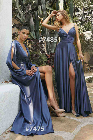 Cinderella Divine 7485C Sweetheart Neckline Soft Satin A-Line Formal Dress - Glamourous Grace