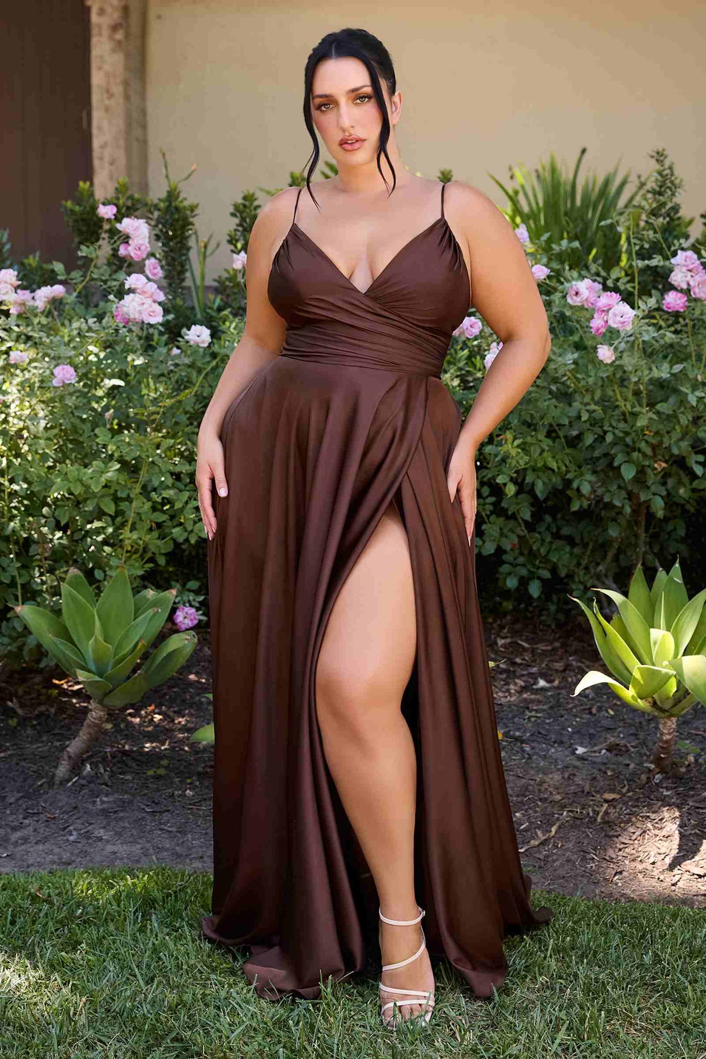 Cinderella Divine 7485C Sweetheart Neckline Soft Satin A-Line Formal Dress - Glamourous Grace