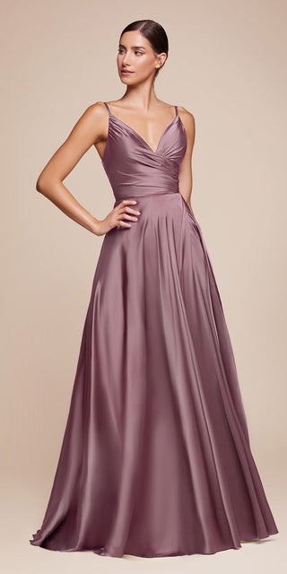 Cinderella Divine 7485C Sweetheart Neckline Soft Satin A-Line Formal Dress - Glamourous Grace