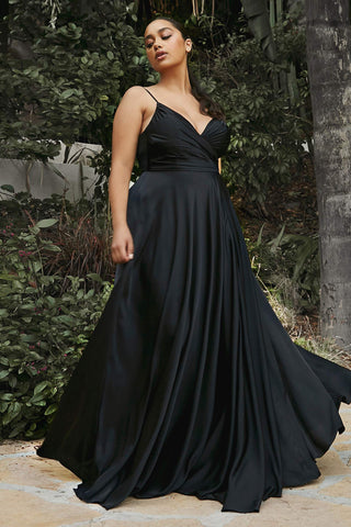 Cinderella Divine 7485C Sweetheart Neckline Soft Satin A-Line Formal Dress - Glamourous Grace
