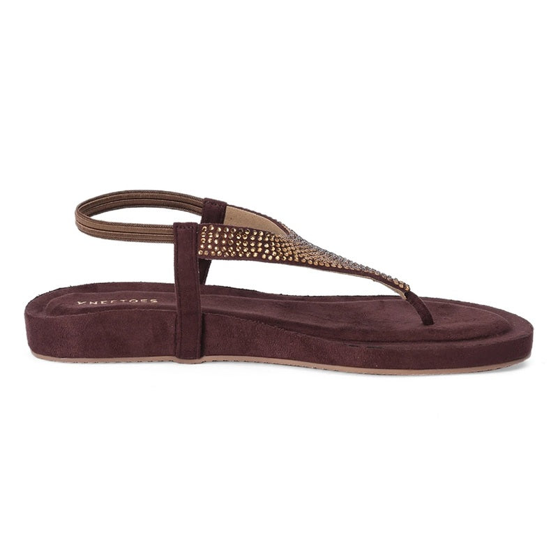 Ebony - Brown Thong Sandals - Glamourous Grace