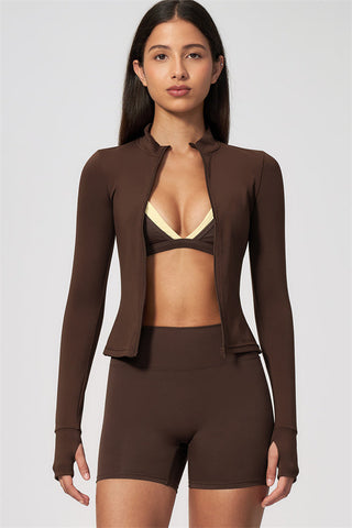 The Seraphine Jacket Sports Bra Shorts 3-Piece Set