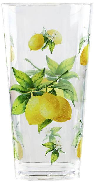 Fresh Lemons, Acrylic Drinkware, 19oz Ice Tea Glass, Set of 6