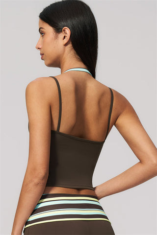 The Enliven Halter Tank Top Straight Leg Pants 2-Piece Set