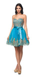 Cyan Blue / Gold