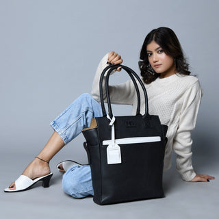 Midnight Elegance Noir Shopper Tote - Glamourous Grace