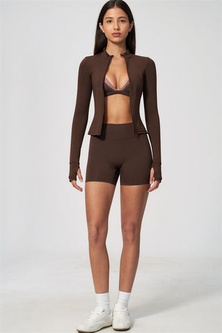 The Seraphine Jacket Sports Bra Shorts 3-Piece Set