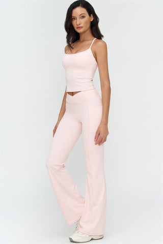 The BoldFit Crop Top Flared Leggings 2-Piece Set