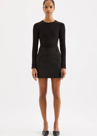 Maeve Pinstripe Mini Skirt - Glamourous Grace