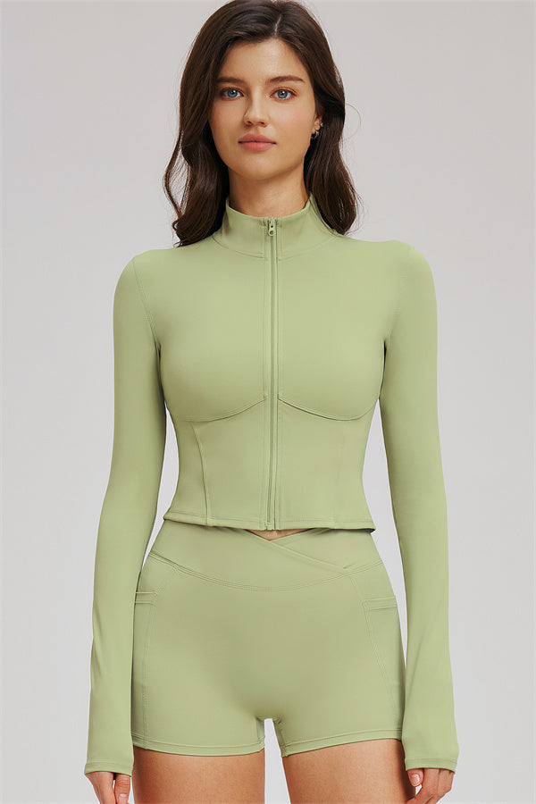 The Sizzle Zip Jacket Shorts 2-Piece Set - Glamourous Grace