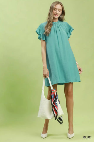 Umgee Ruffle Flutter Sleeve Dress - Glamourous Grace