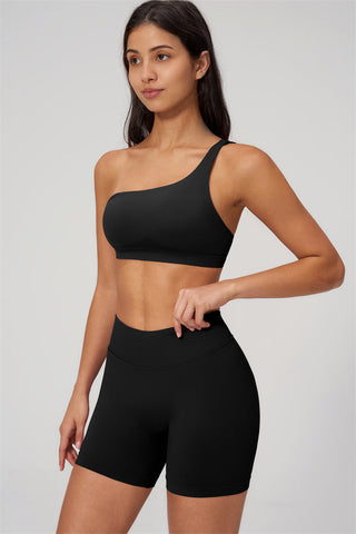 The Empower One-Shoulder Sports Bra