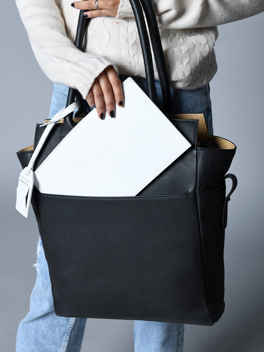 Midnight Elegance Noir Shopper Tote - Glamourous Grace
