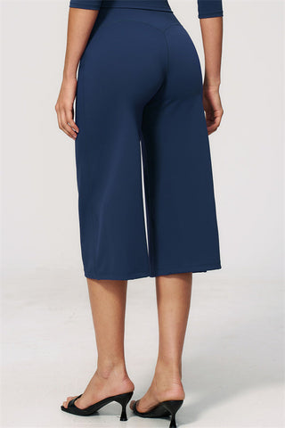 The Natalia Half-Sleeve Top Wide-Leg Crop 2-Piece Set