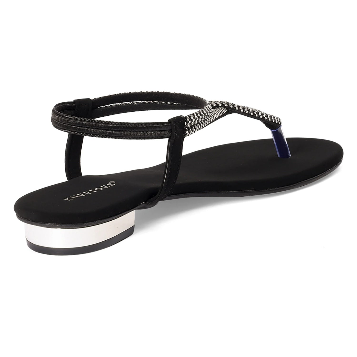 Liora - Black Thong Sandals - Glamourous Grace