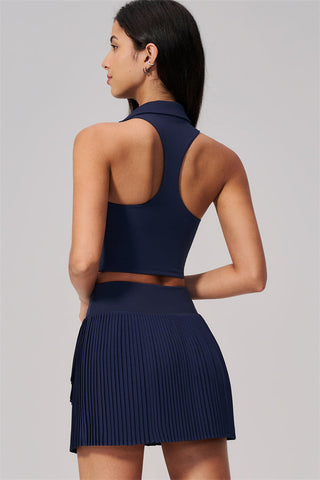 The Ziv Polo Crop Top Tennis Dress 2-Piece Set