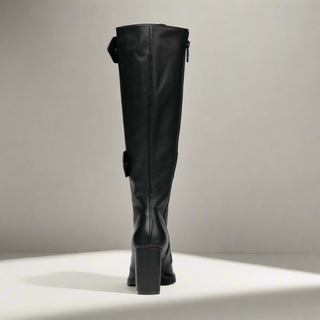 Michaela V Aspen Marta Black Leather Boots