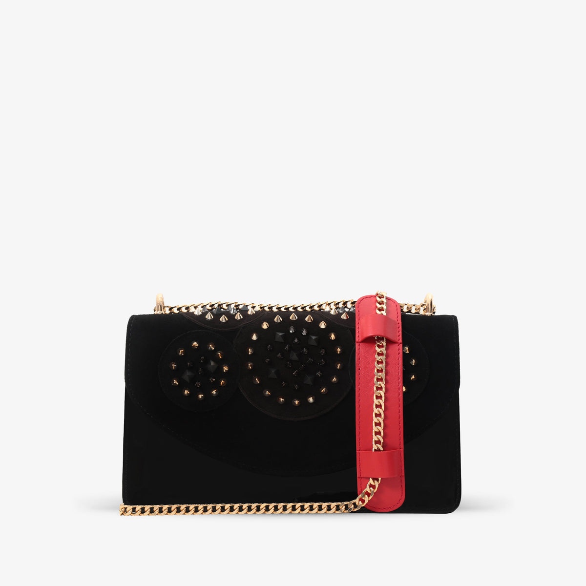 The Infanta Black Spike Leather Purse