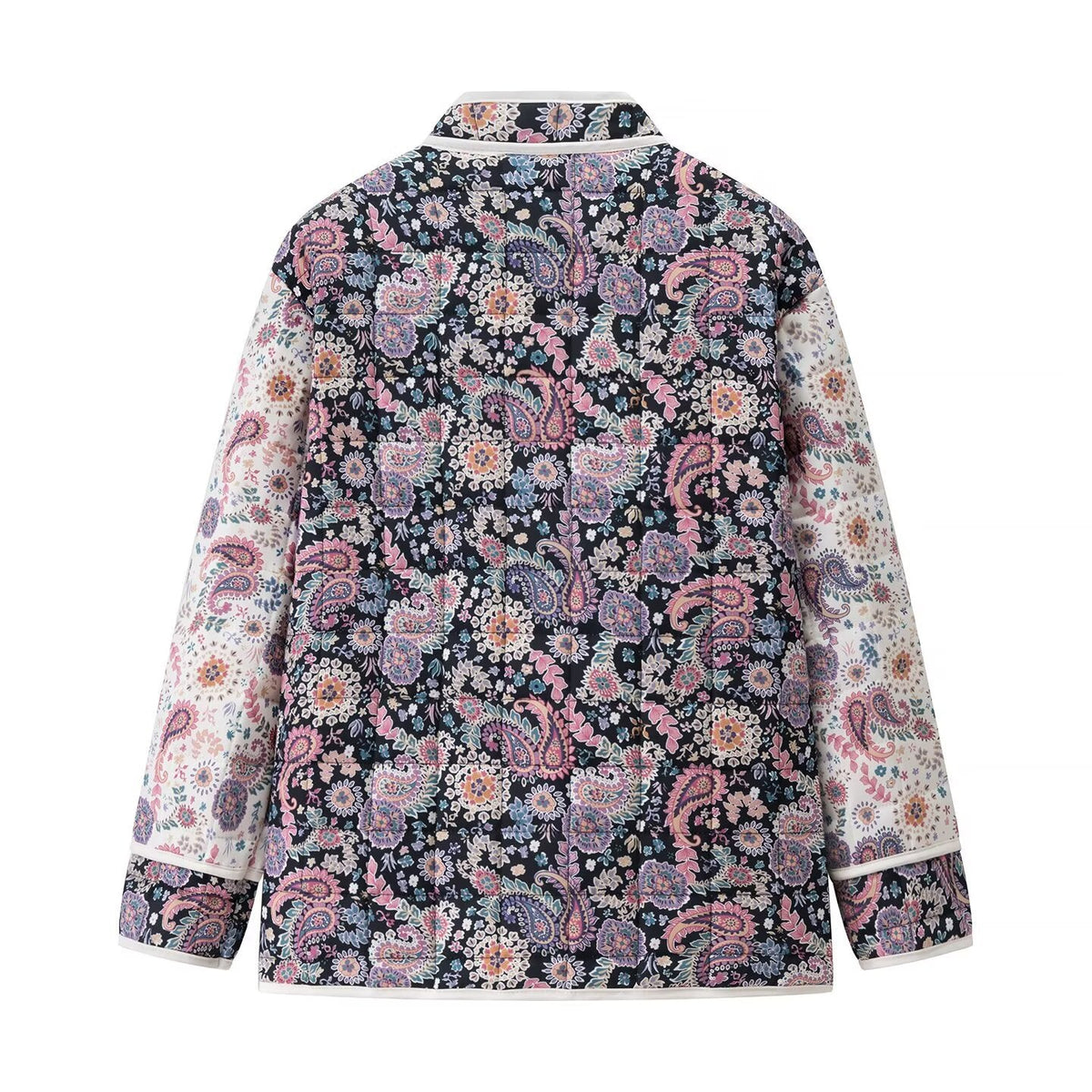 Women's Quilted Jacket Paisley Floral Patchwork BYMANYC ® New York CONTEMPORARY VIBRANT BOHO OUTERWEAR - New Collection