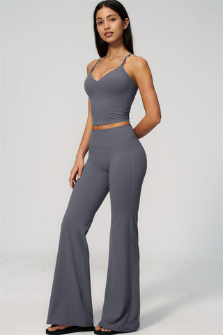 The Zura Tank Top Flared Leggings 2-Piece Set