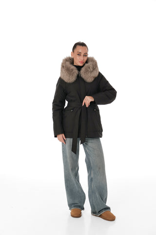 Genuine Polar Fox Trim Coat