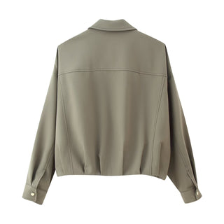 Women's Jacket Sage Green Utility BYMANYC ® New York SOHO OVERSIZED WORKWEAR BOMBER - New Collection