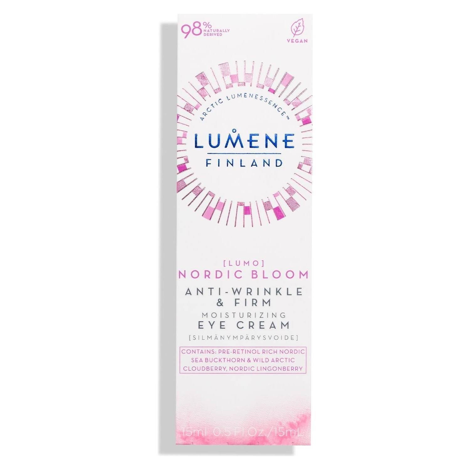 Lumene Anti-Wrinkle Eye Cream - Vegan, Paraben-Free & SLS-Free, Hydrating & Firming for Mature Skin - Glamourous Grace